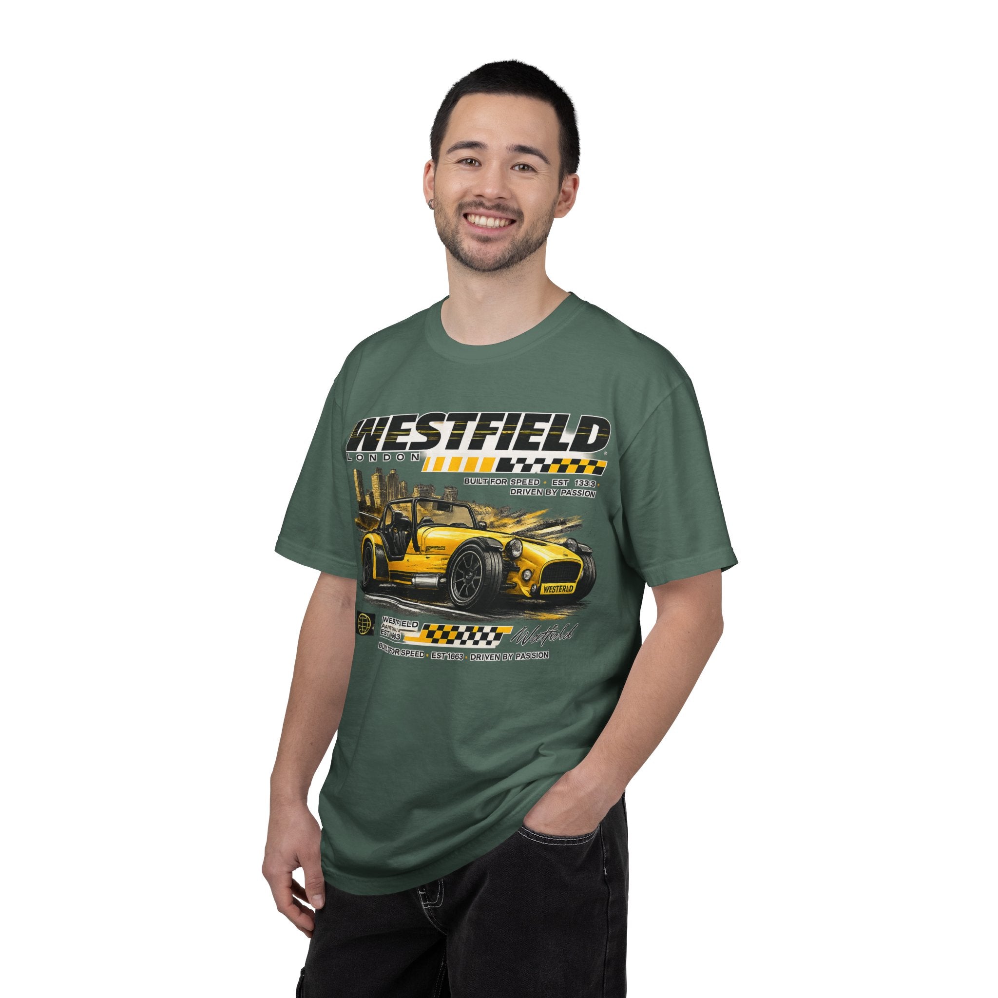 Westfield Sports Car Tee — Vintage Racing Graphic T-Shirt
