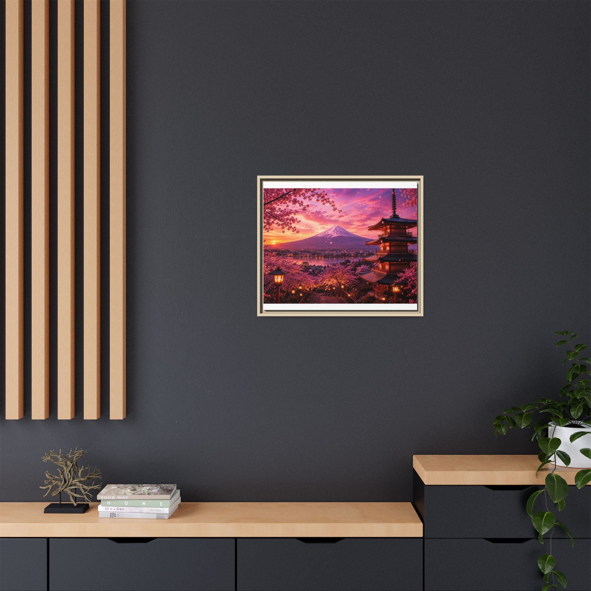 Sakura Twilight Pagoda — Cherry Blossom Sunset Collection
