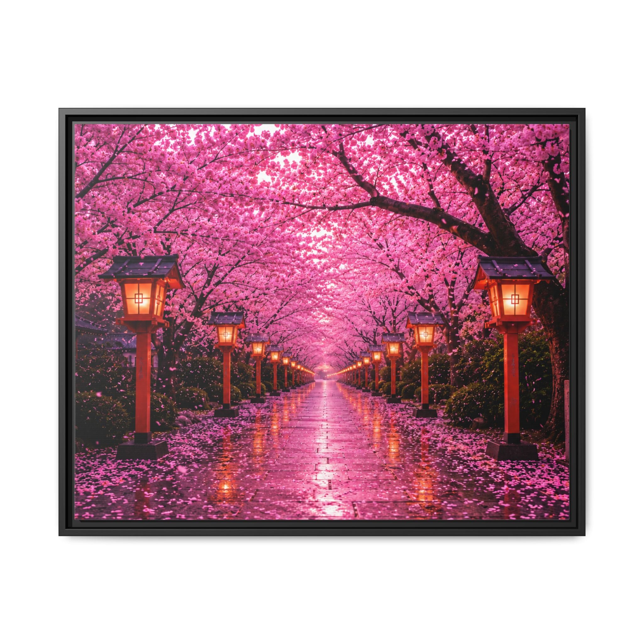 Sakura Lantern Path — Cherry Blossom Evening Collection