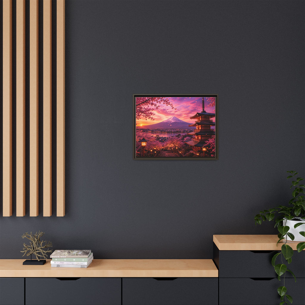 Sakura Twilight Pagoda — Cherry Blossom Sunset Collection