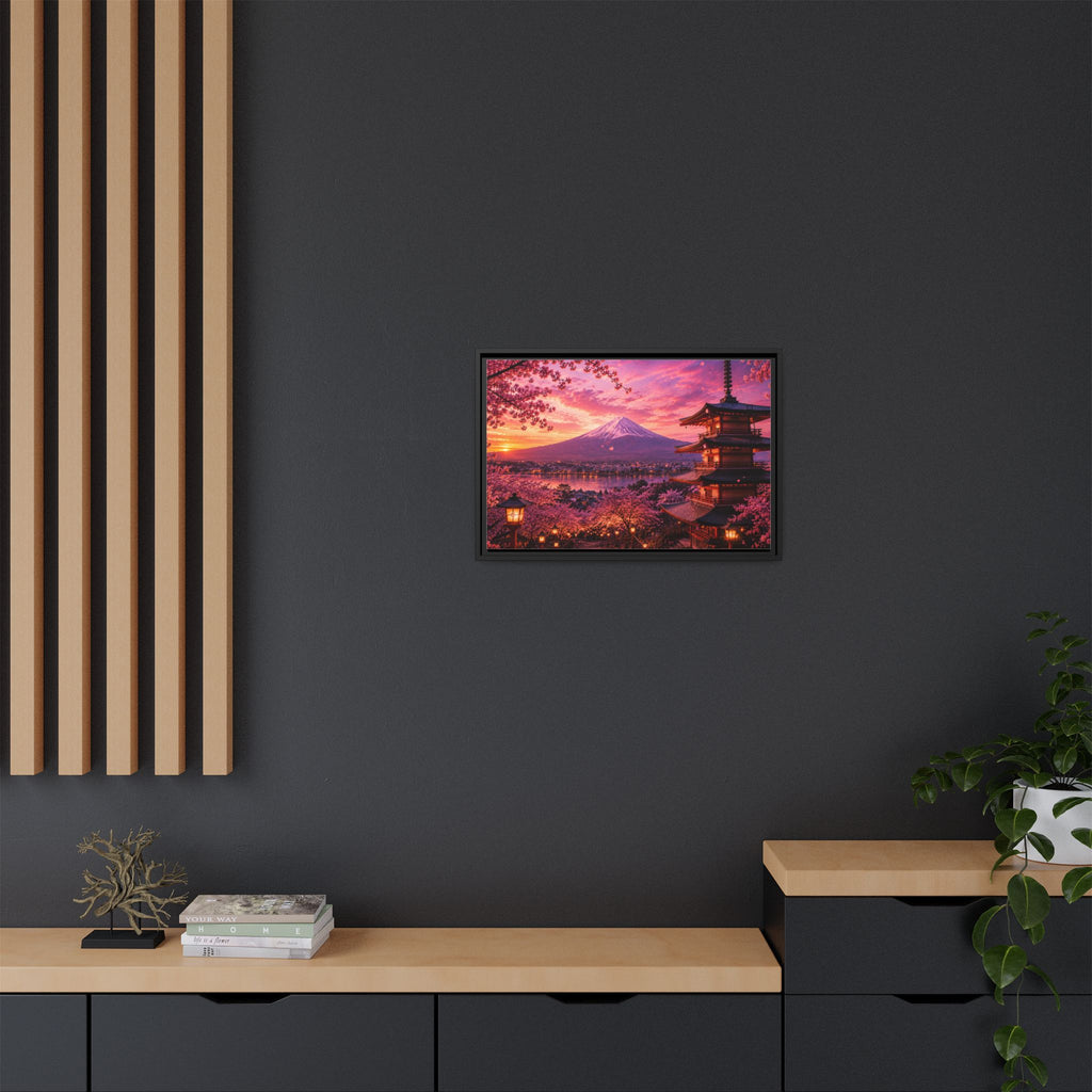 Sakura Twilight Pagoda — Cherry Blossom Sunset Collection