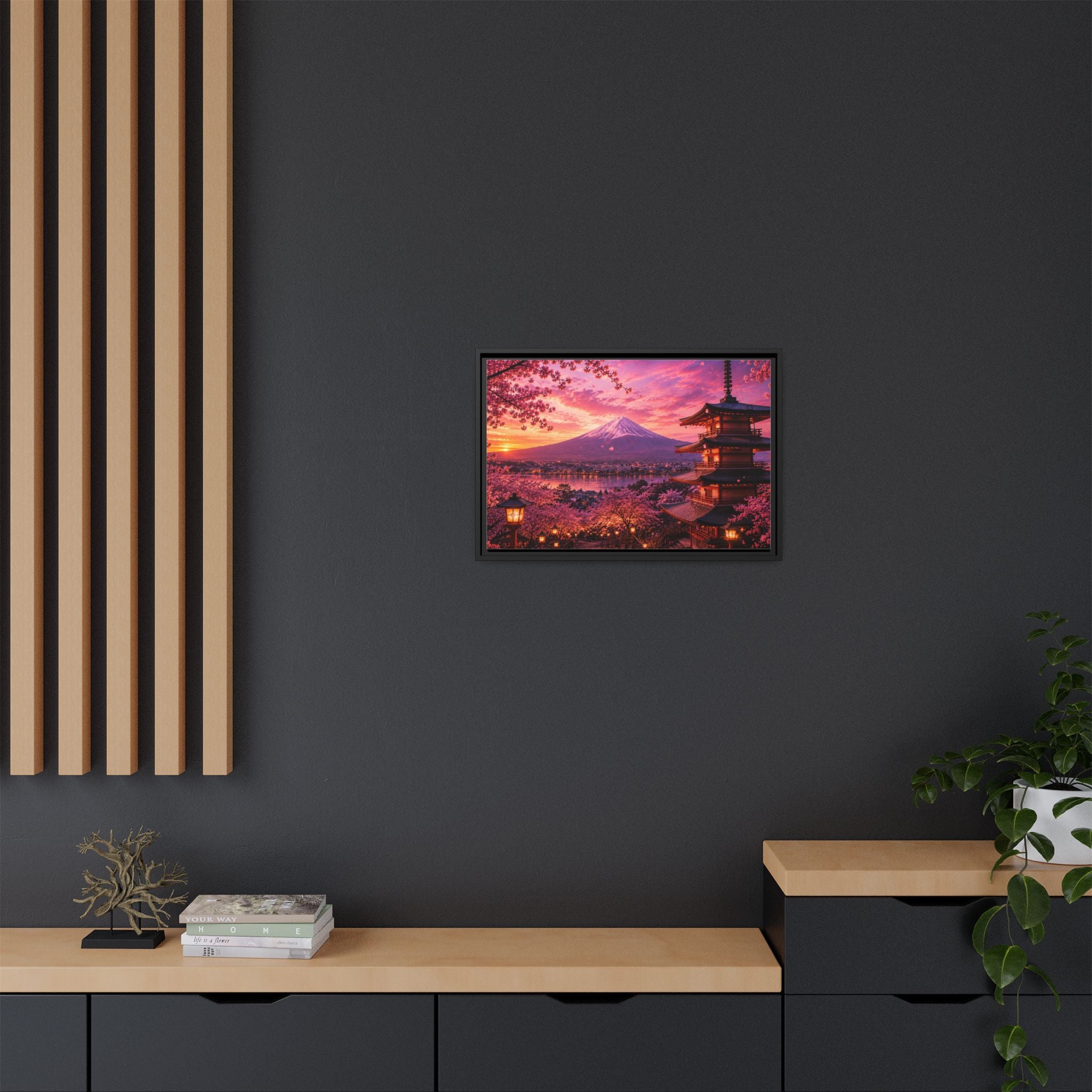 Sakura Twilight Pagoda — Cherry Blossom Sunset Collection