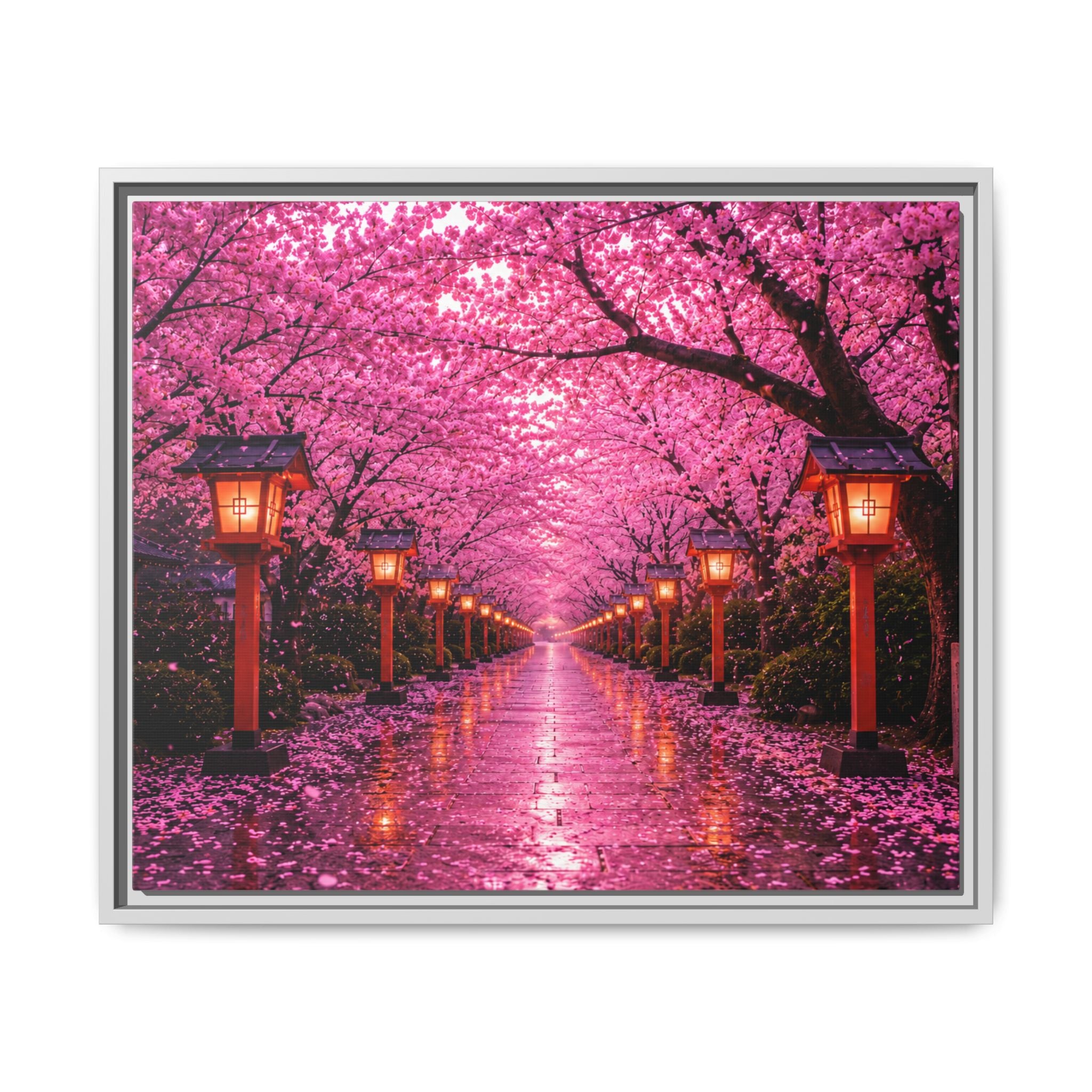 Sakura Lantern Path — Cherry Blossom Evening Collection