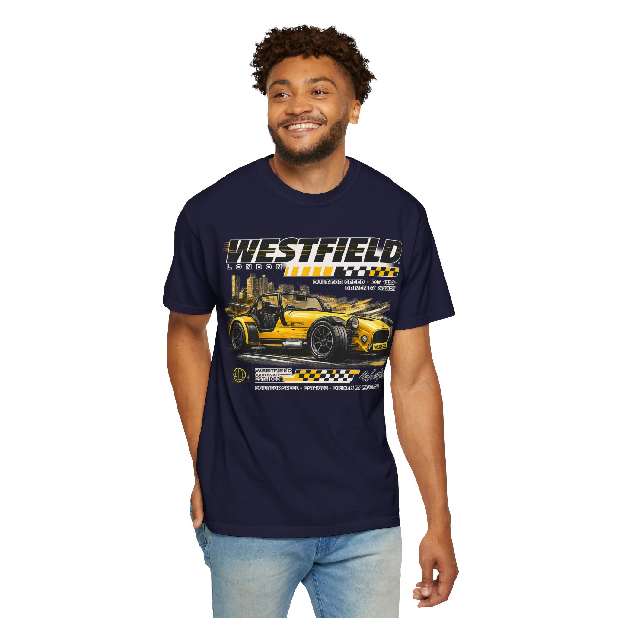 Westfield Sports Car Tee — Vintage Racing Graphic T-Shirt