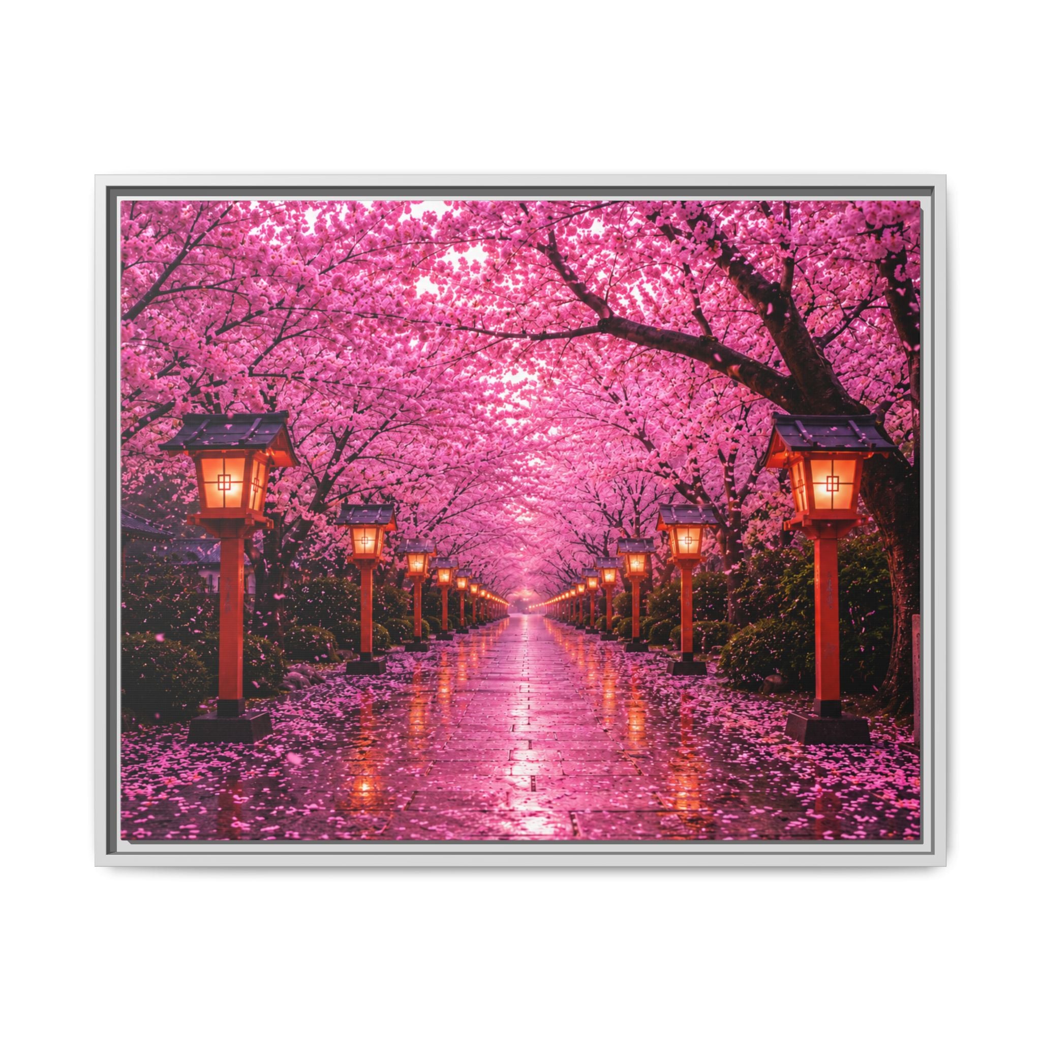 Sakura Lantern Path — Cherry Blossom Evening Collection