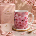 Pink Cherry Blossom Mug | Floral Sakura Ceramic Coffee Cup