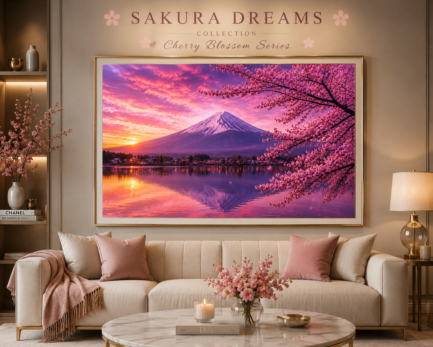 Sakura Mountain Reflection — Cherry Blossom Landscape Collection