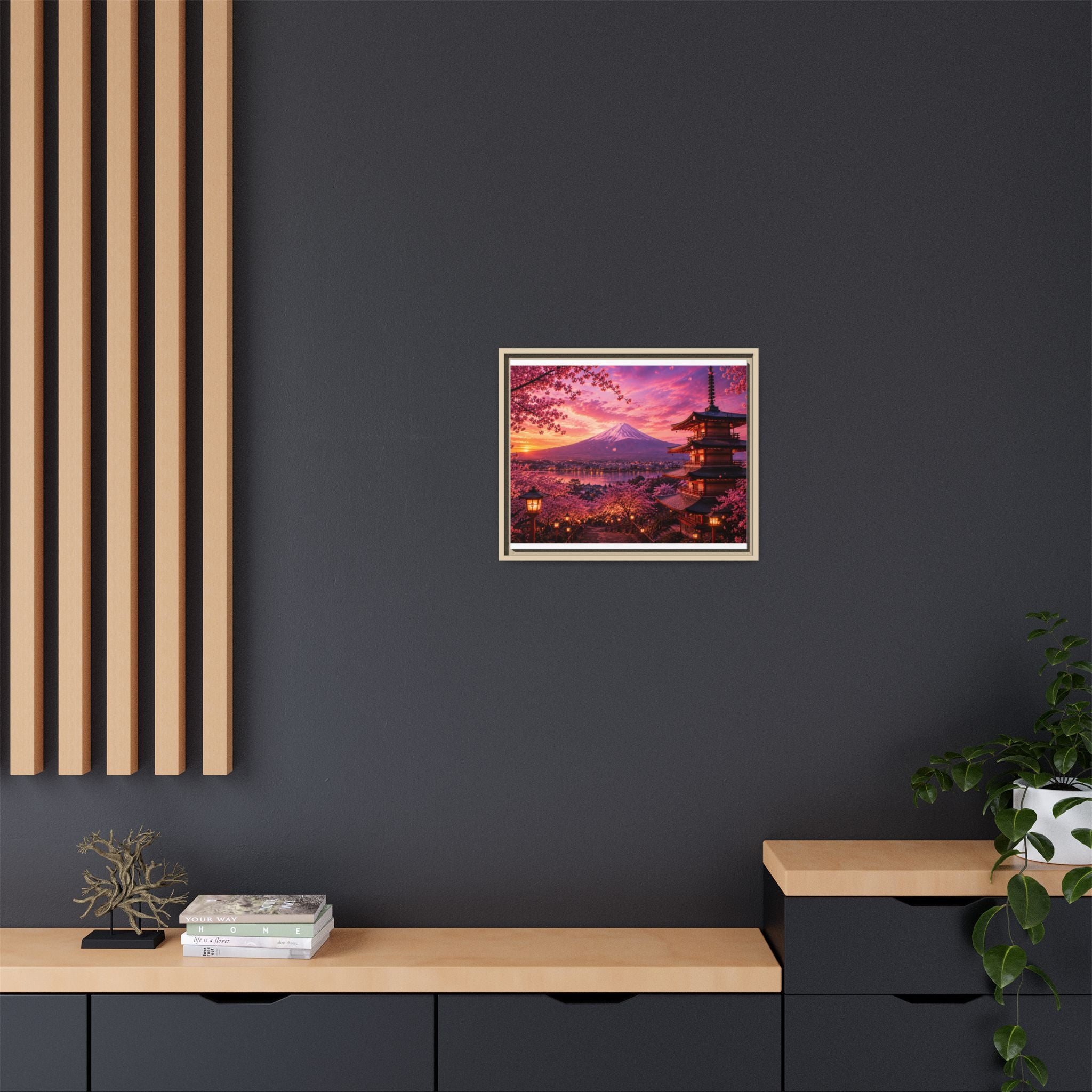 Sakura Twilight Pagoda — Cherry Blossom Sunset Collection