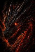 Blackfire Dragon Portrait