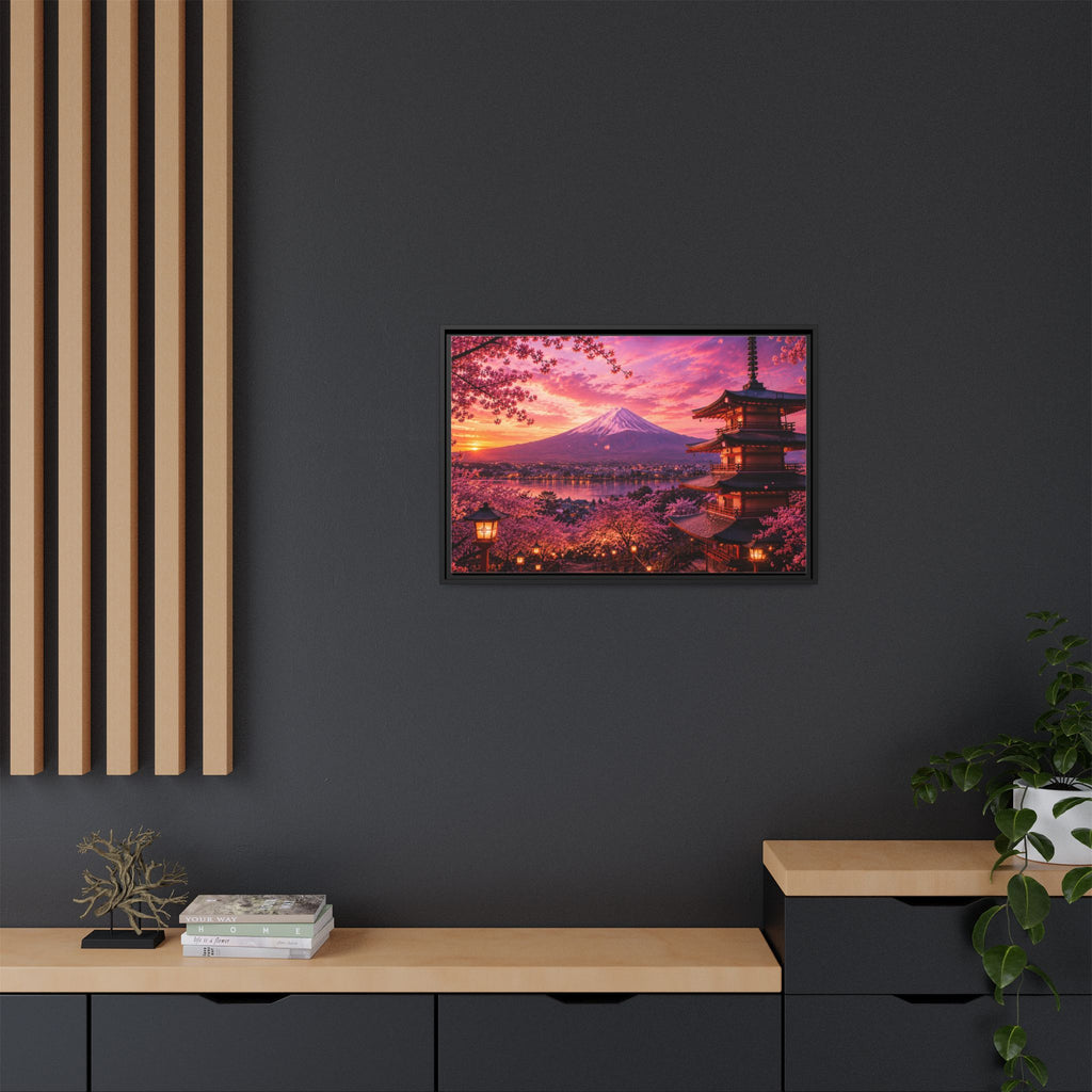Sakura Twilight Pagoda — Cherry Blossom Sunset Collection