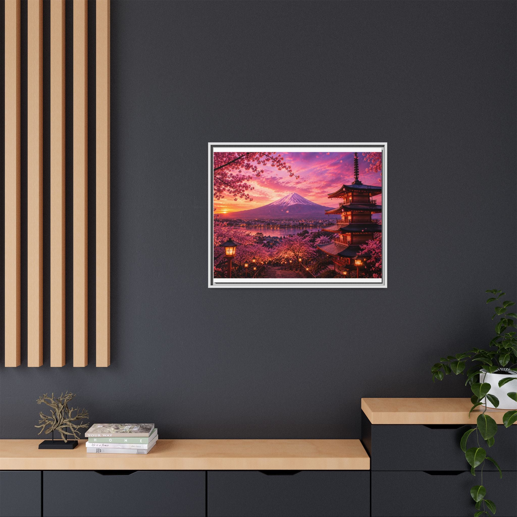 Sakura Twilight Pagoda — Cherry Blossom Sunset Collection