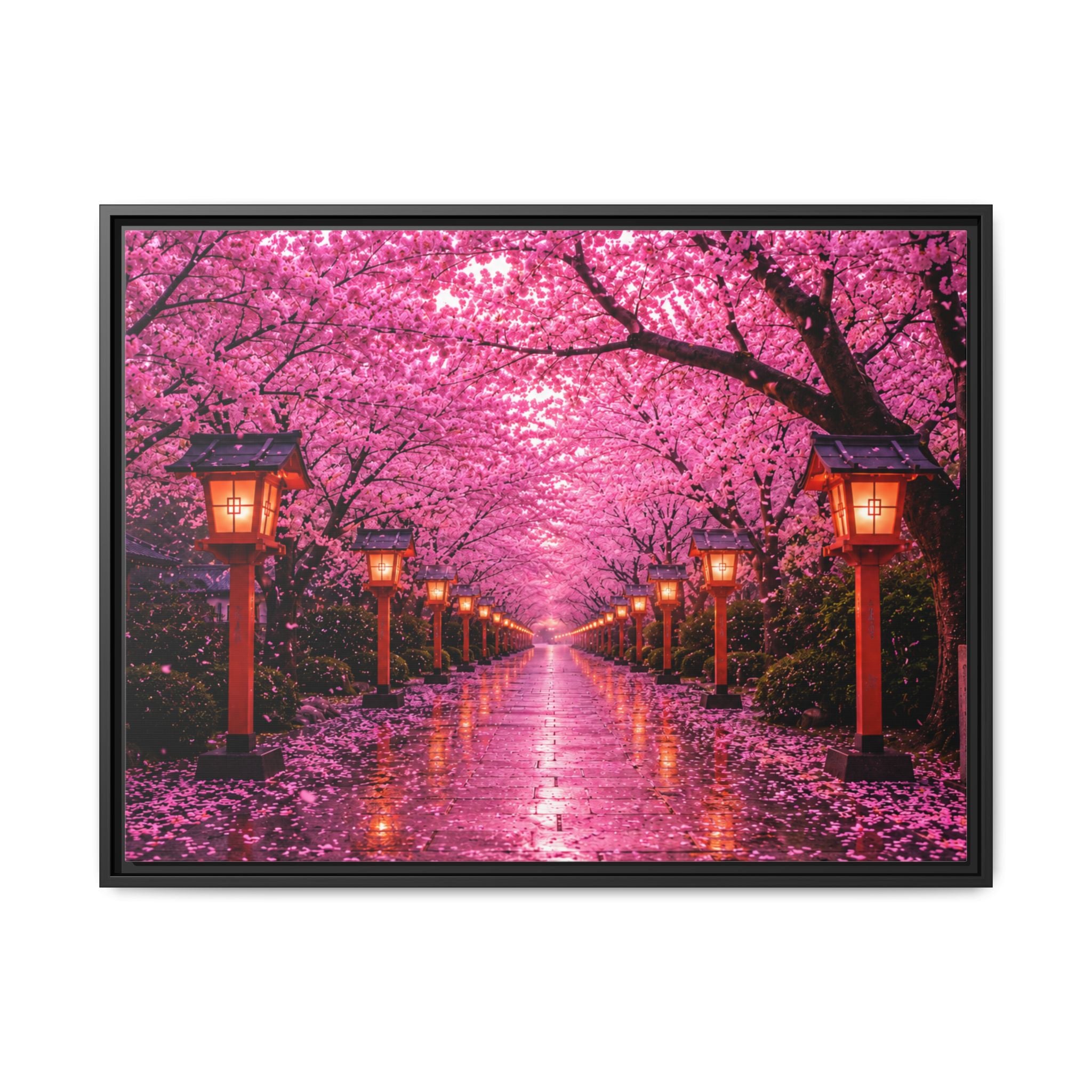 Sakura Lantern Path — Cherry Blossom Evening Collection
