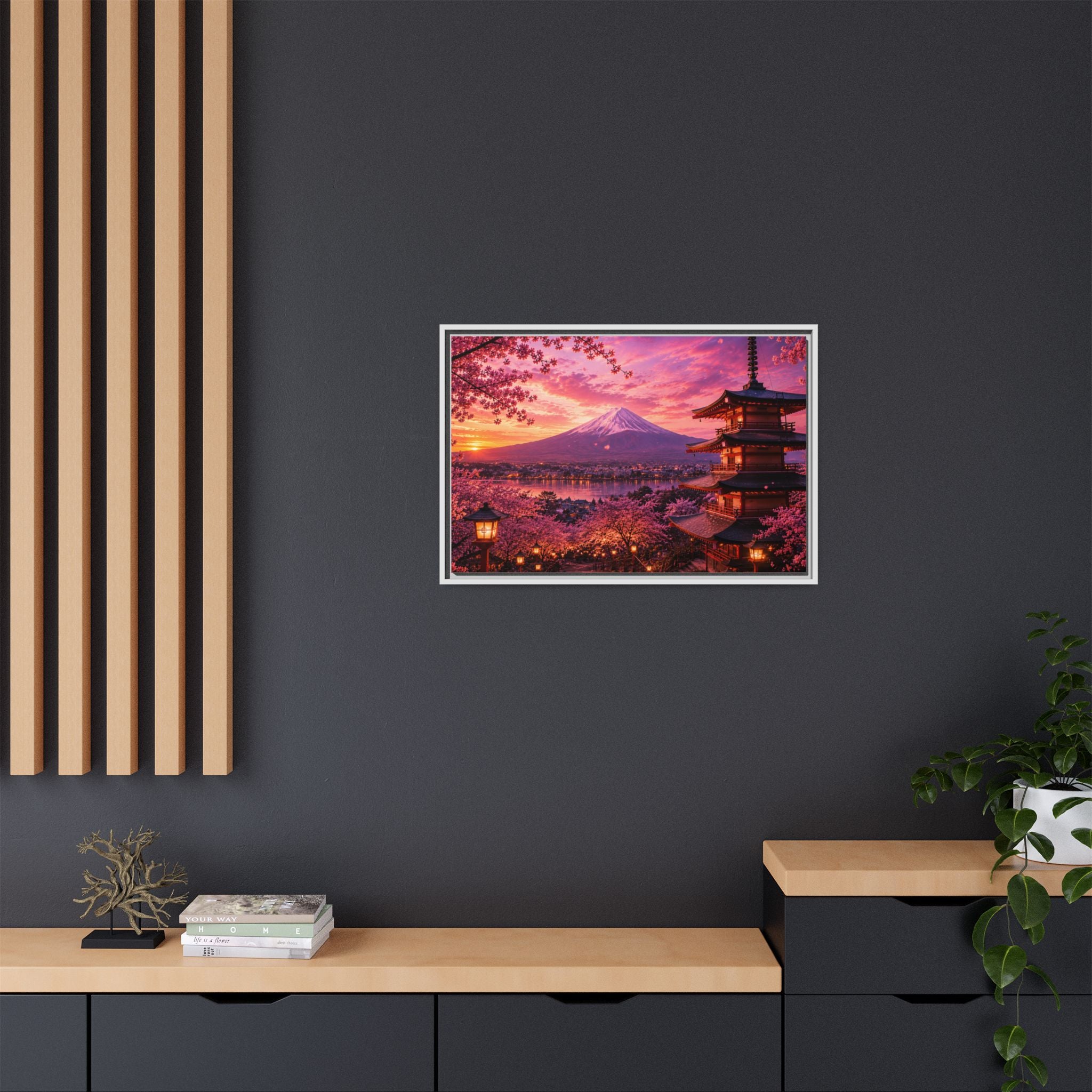 Sakura Twilight Pagoda — Cherry Blossom Sunset Collection