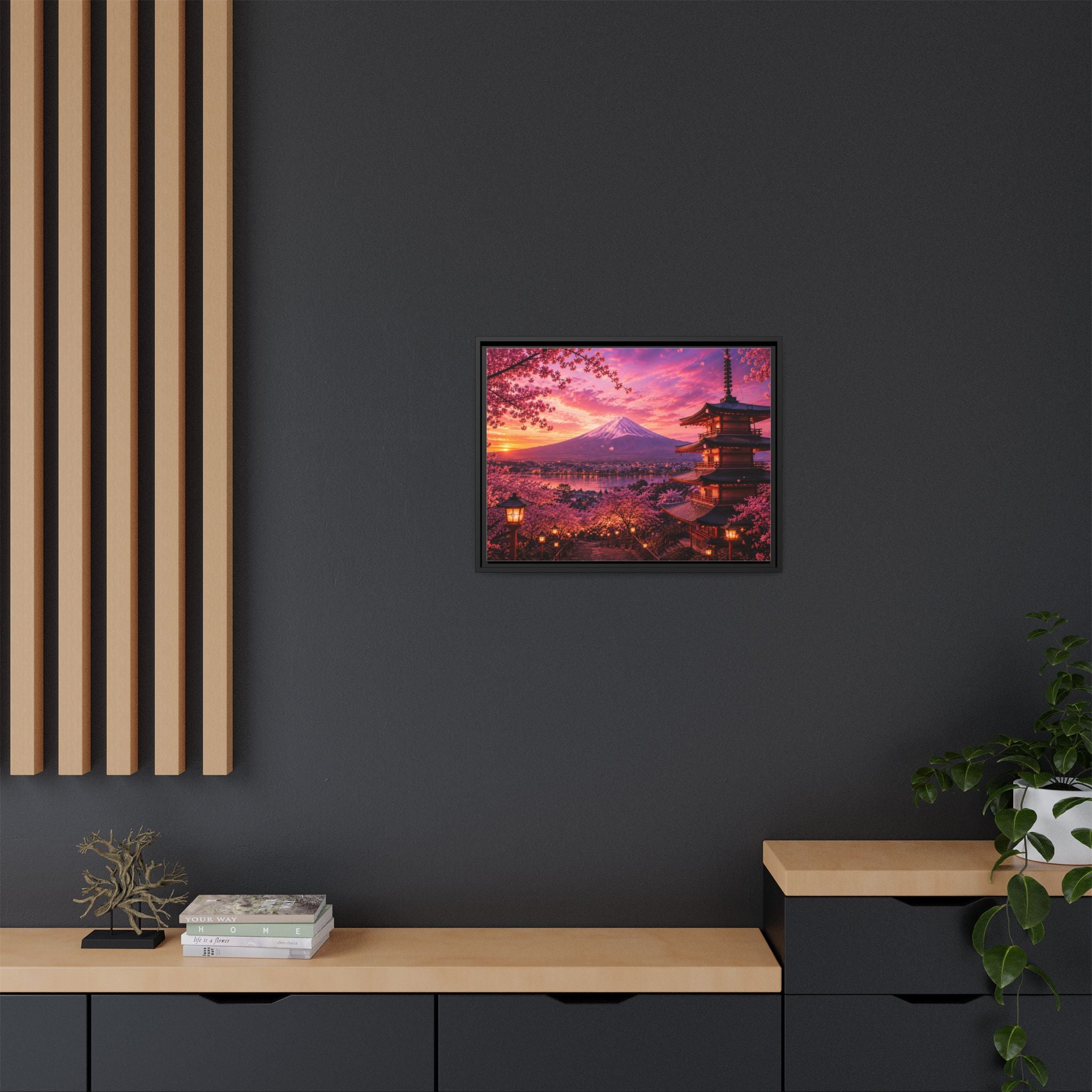 Sakura Twilight Pagoda — Cherry Blossom Sunset Collection