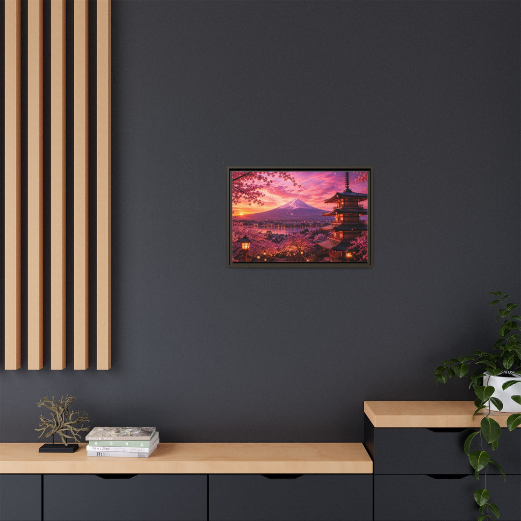 Sakura Twilight Pagoda — Cherry Blossom Sunset Collection