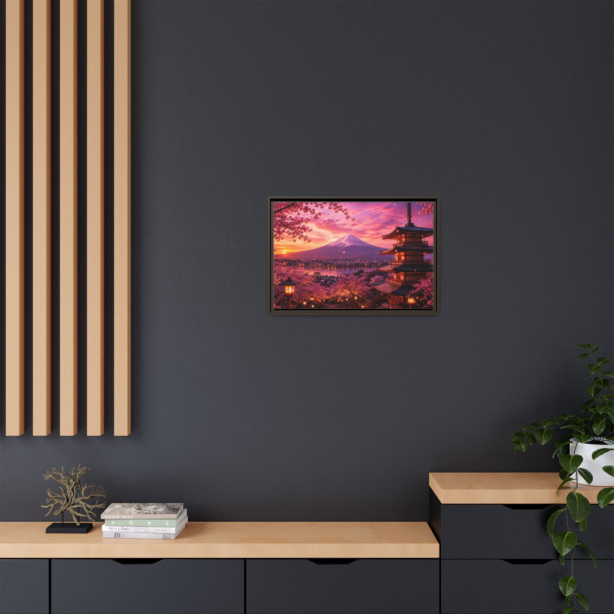 Sakura Twilight Pagoda — Cherry Blossom Sunset Collection