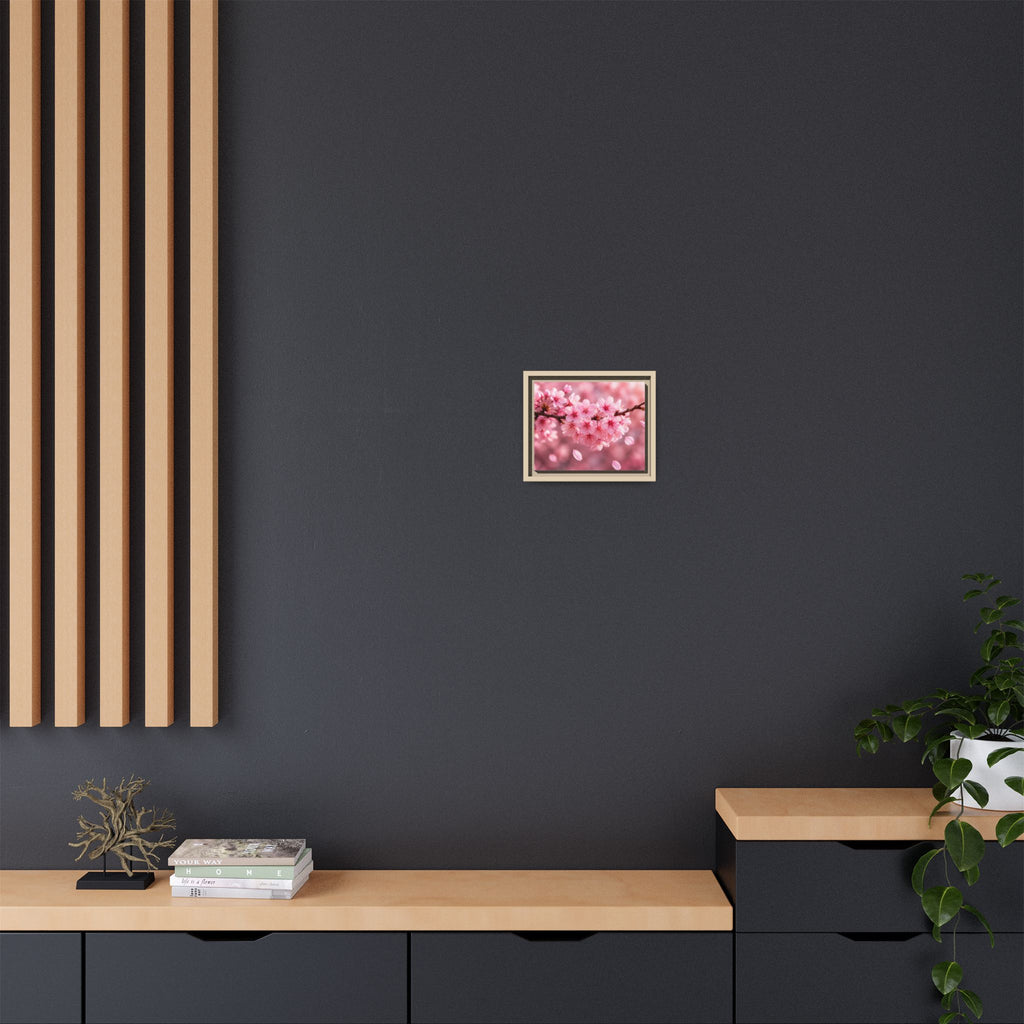 Framed sakura Blossom Canvas Print — Pink Sakura Wall Art