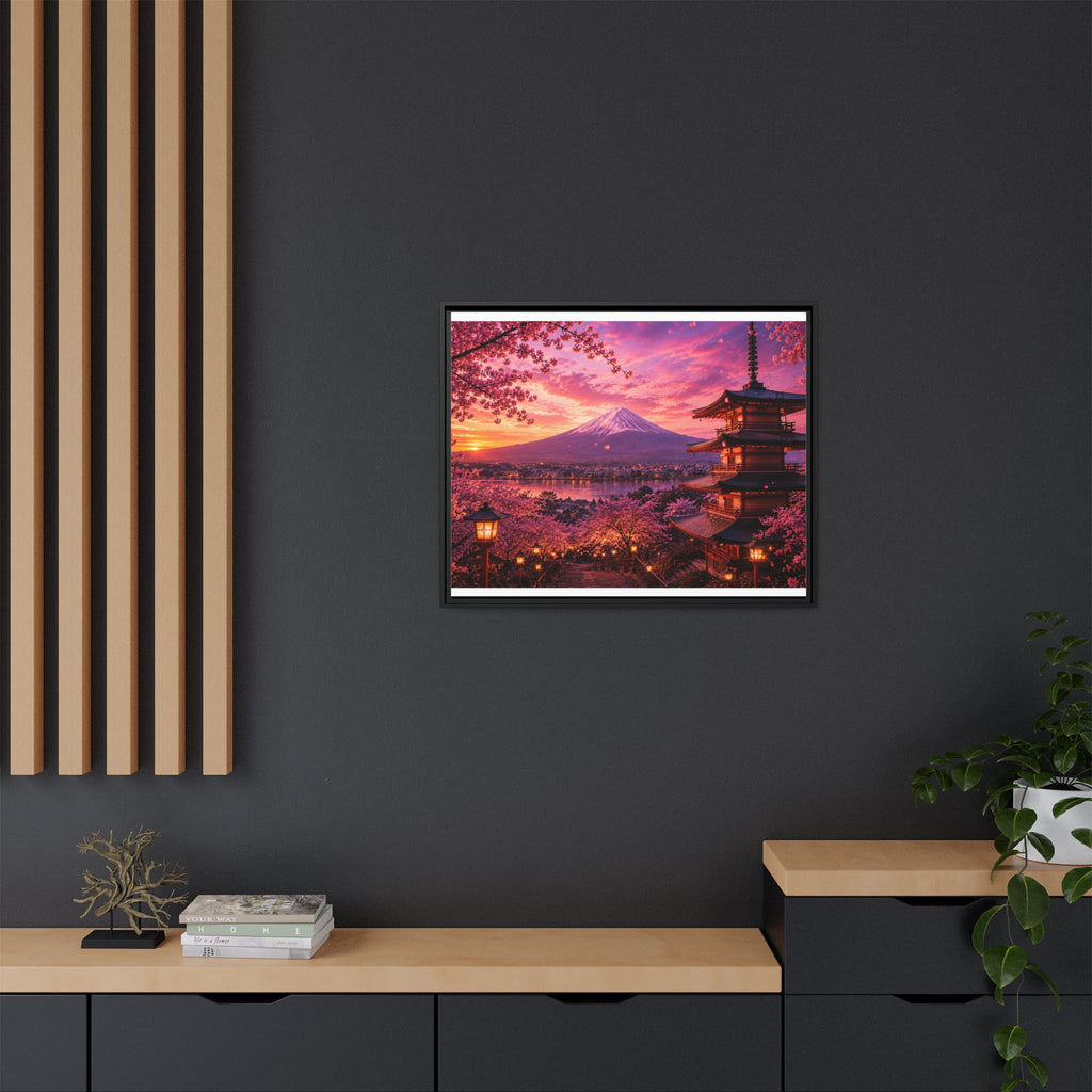 Sakura Twilight Pagoda — Cherry Blossom Sunset Collection