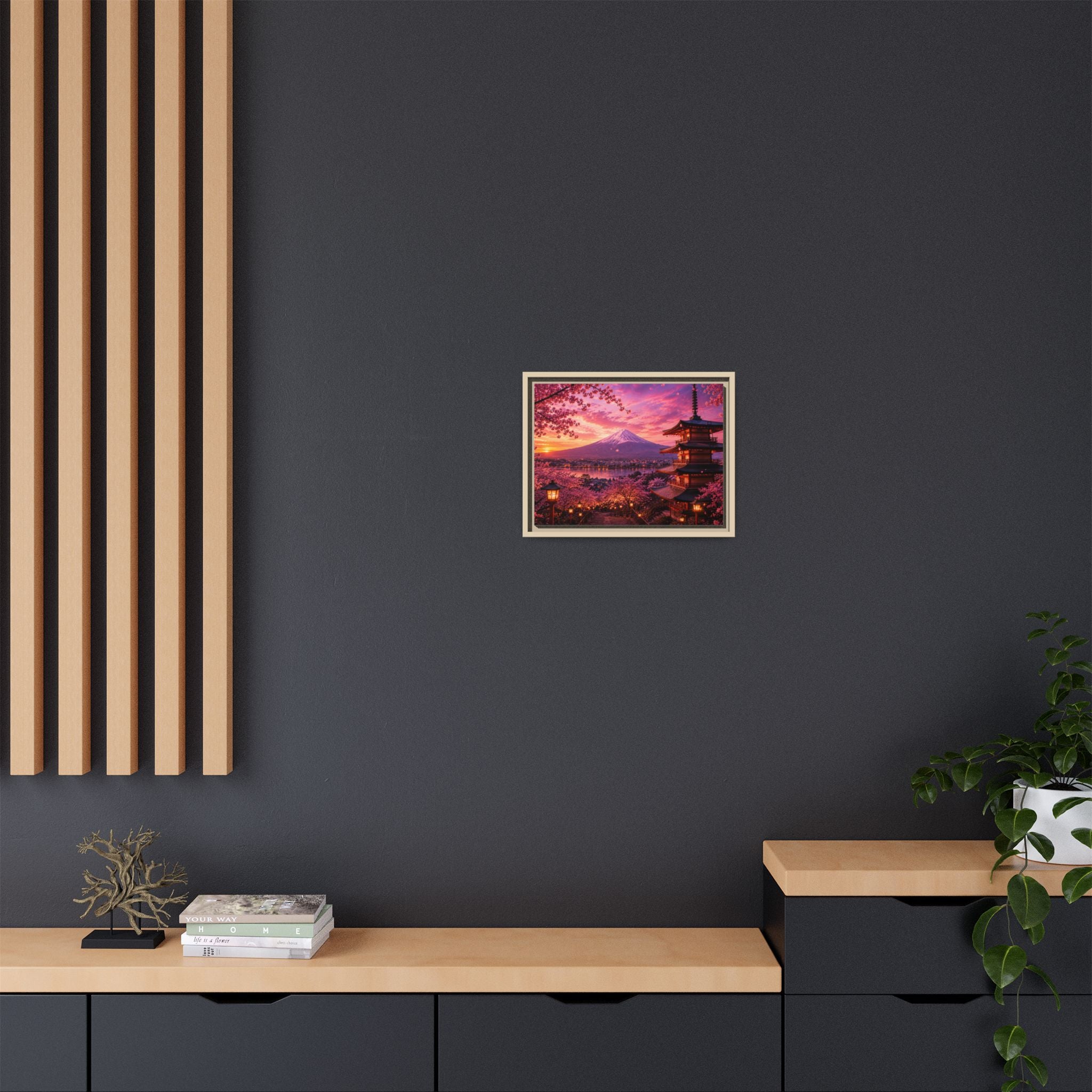 Sakura Twilight Pagoda — Cherry Blossom Sunset Collection