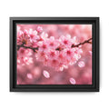 Framed sakura Blossom Canvas Print — Pink Sakura Wall Art