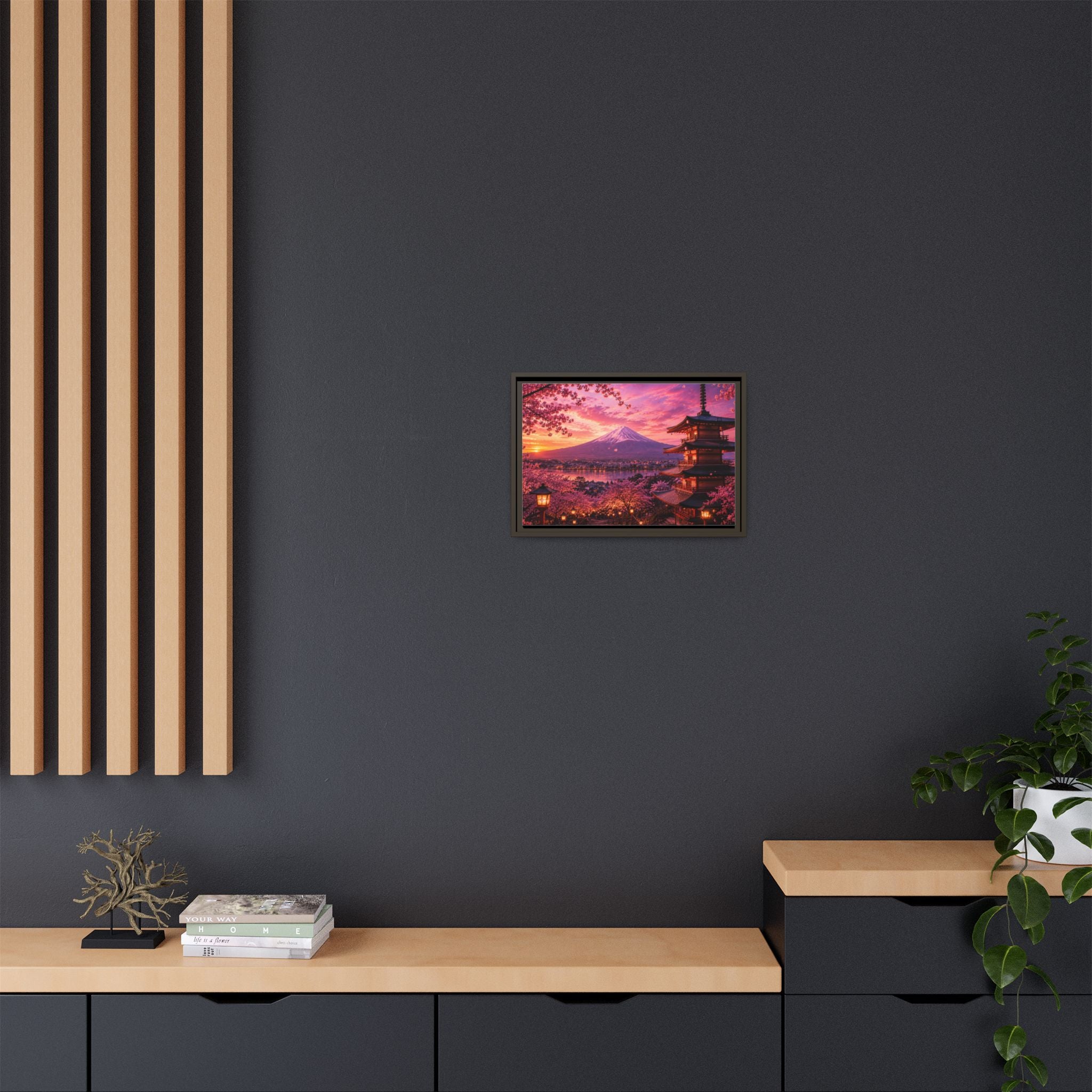 Sakura Twilight Pagoda — Cherry Blossom Sunset Collection